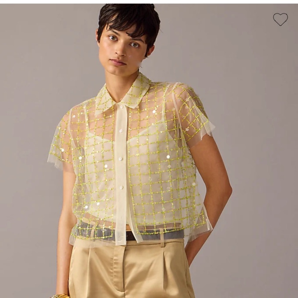 J Crew Sequin Blouse Size 14